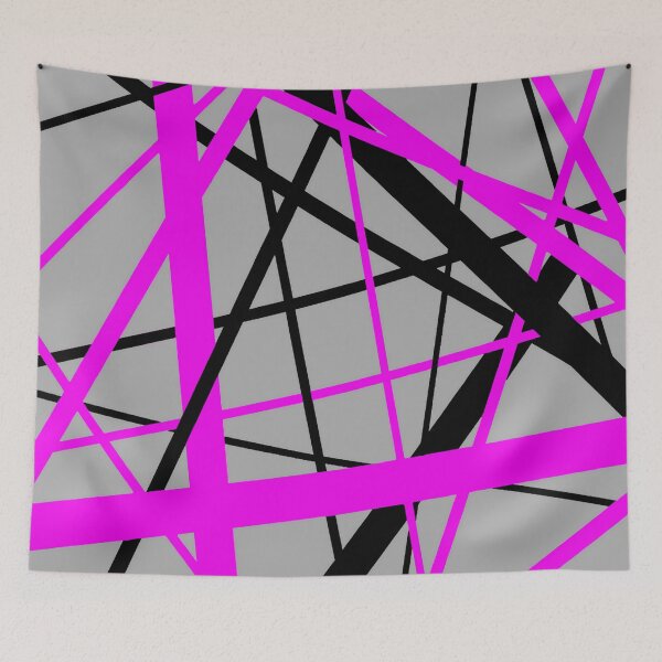 Item preview, Diagonal Dynamics Pink and Black (On Grey) designed and sold by taiche.