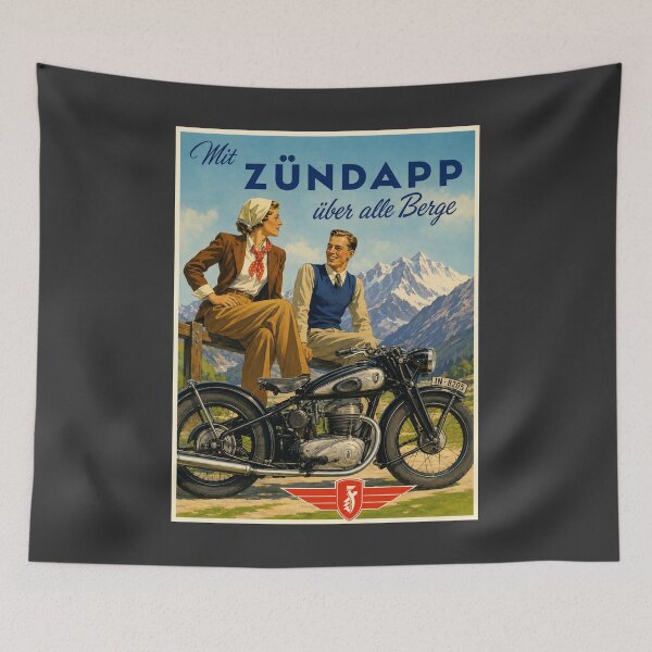Item preview, Vintage Zündapp Motorcycles Poster designed and sold by GoodOldVintage.