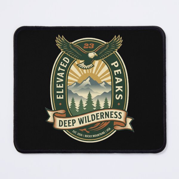 Item preview, Vintage Elevated Peaks Mountain Eagle Emblem designed and sold by Global-Command.