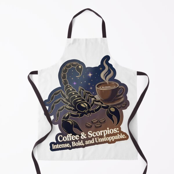 Item preview, Coffee And Scorpios Intense Bold Unstoppable Zodiac Art designed and sold by Zodiac Celestial Art.