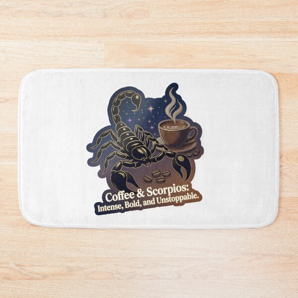 Item preview, Coffee And Scorpios Intense Bold Unstoppable Zodiac Art designed and sold by Zodiac Celestial Art.