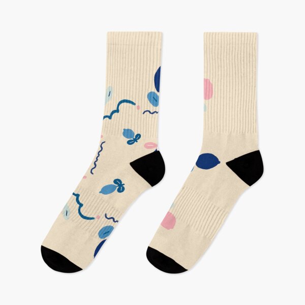 Item preview, Navy Blue Folk Floral Pattern — Blue Lemon Studio Original Illustration designed and sold by BluelemonStudio.