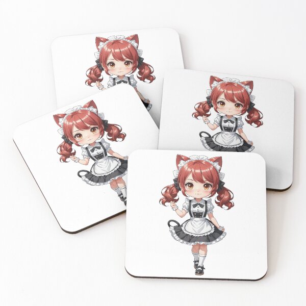 Item preview, Cute Cherry Cat Maid – Charming Kawaii Anime Girl designed and sold by bella-rosa87.