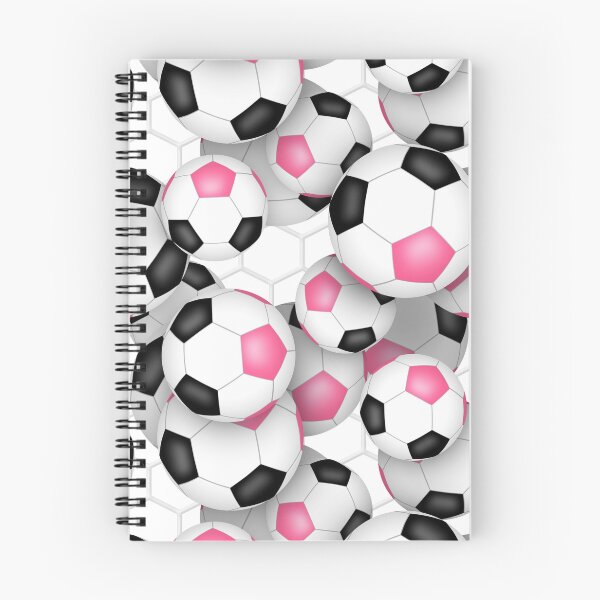 Item preview, Soccer balls with goal netting accent pattern - pink & black designed and sold by katzdzynes.