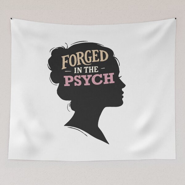 Item preview, Forged in the Psych Nurse | Mental Health Nurse Vintage Silhouette Sticker designed and sold by KiwyStudio.