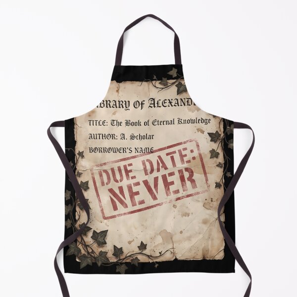 Item preview, Vintage Library Card Due Date Never Dark Academia Bookish Aesthetic designed and sold by WorldShop17.