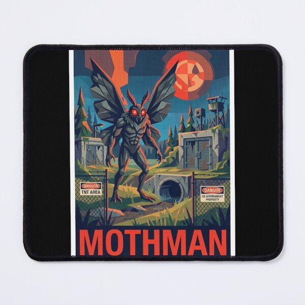 Item preview, Mothman Cryptid West Virginia Point Pleasant Pop Art Poster designed and sold by redsharkuk.