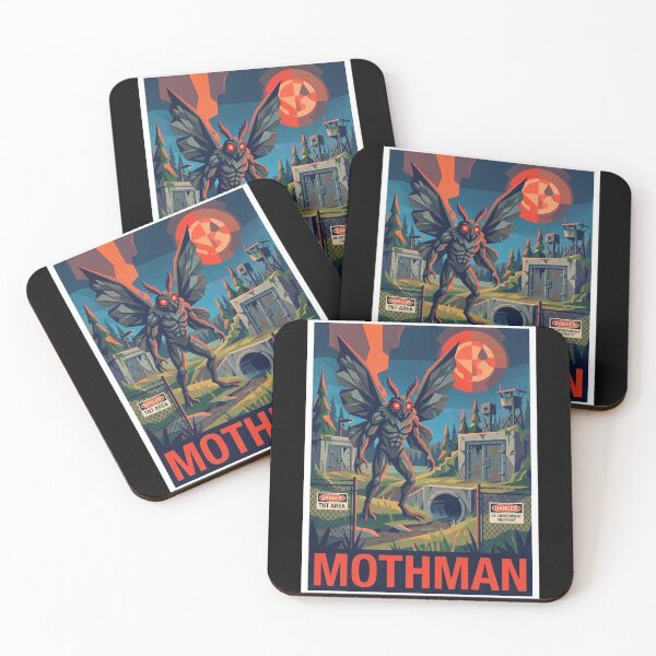 Item preview, Mothman Cryptid West Virginia Point Pleasant Pop Art Poster designed and sold by redsharkuk.