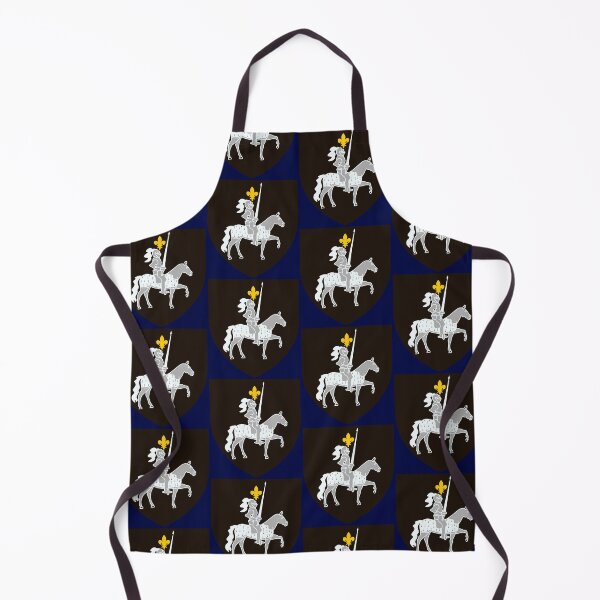 Item preview, White knight on a black shield designed and sold by Provinces de France.
