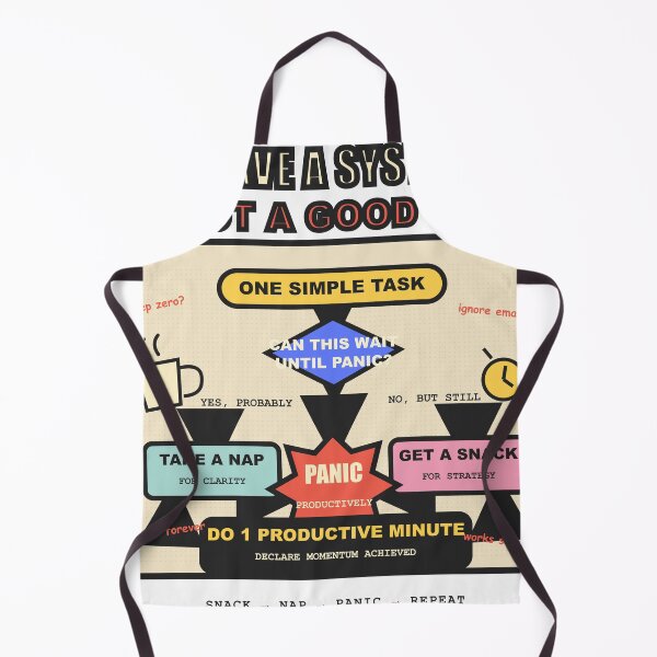 Item preview, I Have a System. It Is Not a Good System – Funny Chaos Flowchart Design designed and sold by FlamoArt.