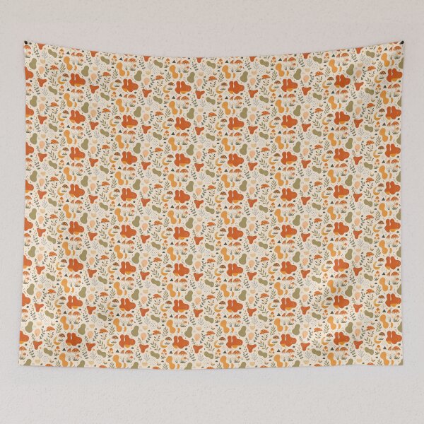 Item preview, Retro Botanical Mushroom Memphis Pattern designed and sold by AuudiVasustudio.