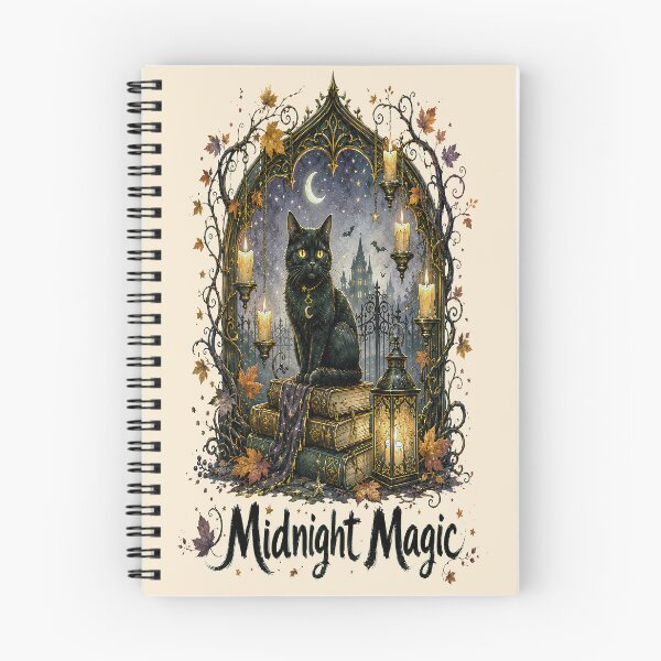 Item preview, Black Cat Gothic Witchy Midnight Magic Halloween designed and sold by SasmitaStudioCo.