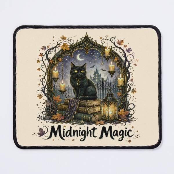 Item preview, Black Cat Gothic Witchy Midnight Magic Halloween designed and sold by SasmitaStudioCo.