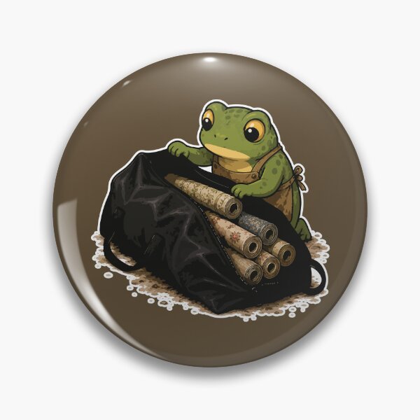 Item preview, Wallpaper Hoarder Frog Sticker – Funny DIY Home Renovation Cartoon designed and sold by SimplePoDesign.
