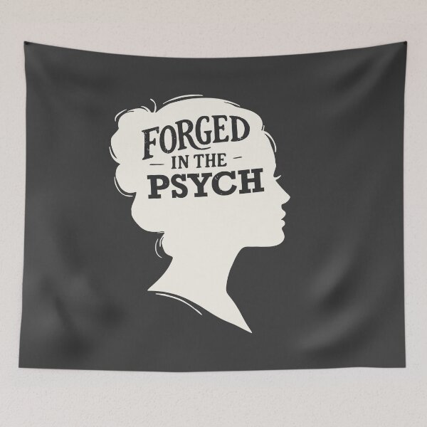 Item preview, Forged in the Psych Nurse | Mental Health Nurse Vintage Silhouette TShirt designed and sold by KiwyStudio.