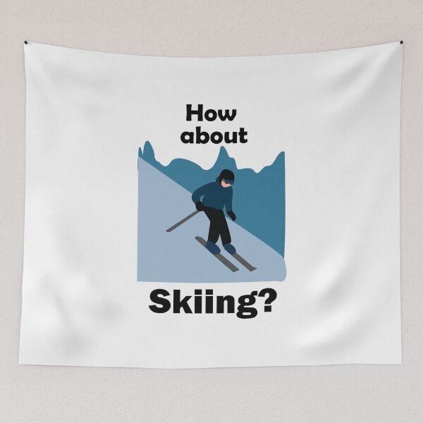 Item preview, Skiing Skier How About Skiing Ski  designed and sold by Nisha Prabhu.