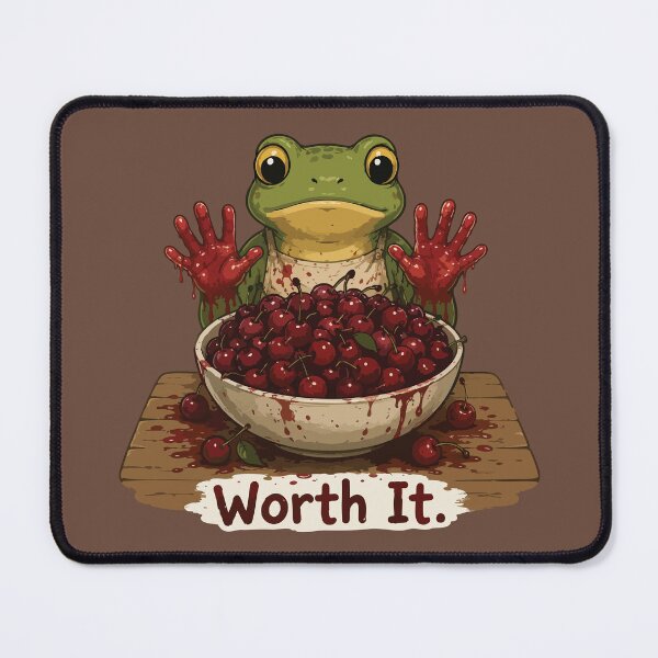 Item preview, Cherry Jam Frog Sticker – Worth It Funny Harvest Cartoon designed and sold by SimplePoDesign.