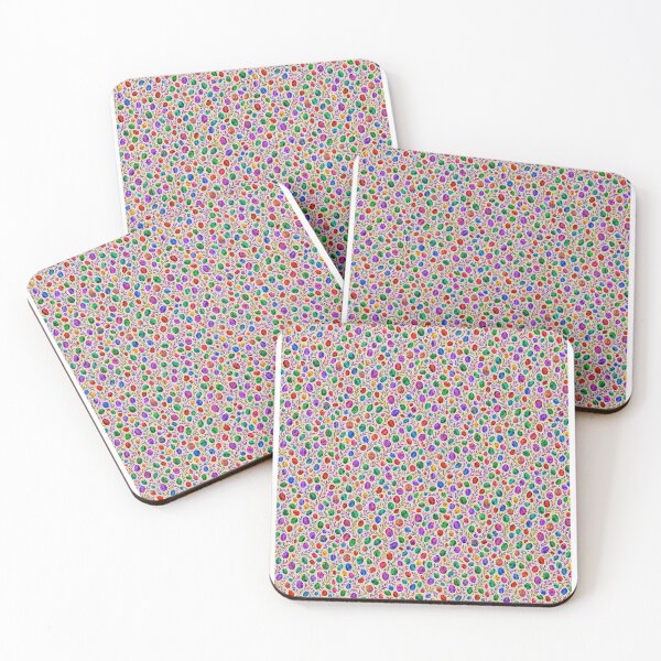 Item preview, Botanical Style Colorful Opal Gemstone Pattern designed and sold by Reinvented Decors.