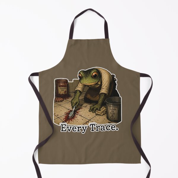 Item preview, Every Trace Frog Sticker – Funny Crime Scene Cleanup Cartoon designed and sold by SimplePoDesign.