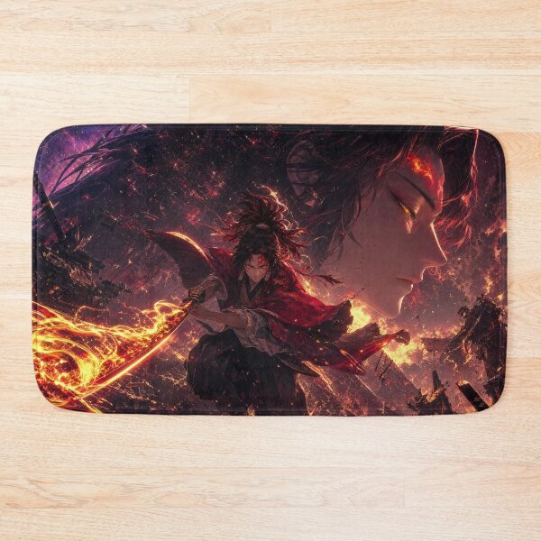 Item preview, Celestial Flame Swordsman | Legendary Fire Samurai | Epic Fantasy Anime Inspired Art Print designed and sold by Dyan4.