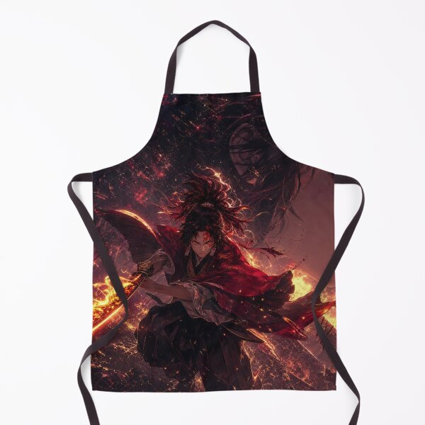 Item preview, Celestial Flame Swordsman | Legendary Fire Samurai | Epic Fantasy Anime Inspired Art Print designed and sold by Dyan4.