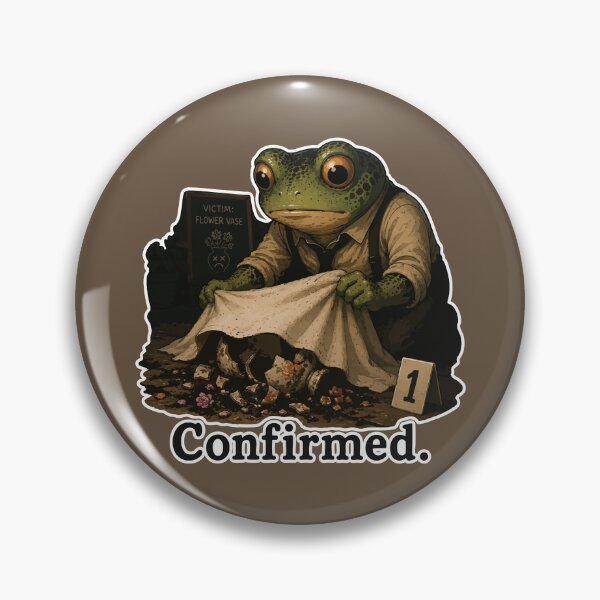 Item preview, Confirmed Frog Sticker – Funny Crime Scene Investigator Cartoon designed and sold by SimplePoDesign.