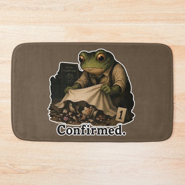 Item preview, Confirmed Frog Sticker – Funny Crime Scene Investigator Cartoon designed and sold by SimplePoDesign.