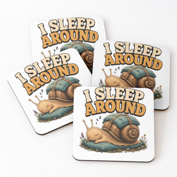 Item preview, Sleepy Snail with Cozy Shell – Funny I Sleep Around Gift for Campers designed and sold by Don't Crack Art.