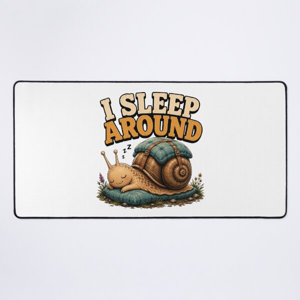 Item preview, Sleepy Snail with Cozy Shell – Funny I Sleep Around Gift for Campers designed and sold by Don't Crack Art.