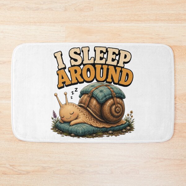 Item preview, Sleepy Snail with Cozy Shell – Funny I Sleep Around Gift for Campers designed and sold by Don't Crack Art.