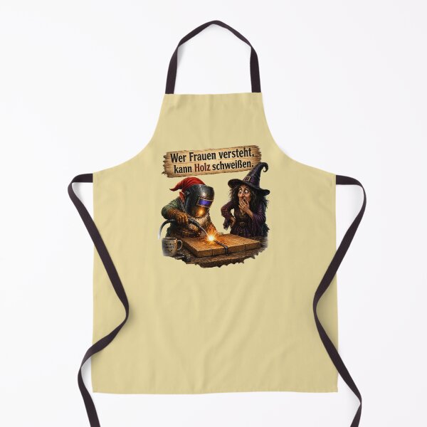 Item preview, Funny German Welder Gnome & Witch Design – "Wer Frauen versteht, kann Holz schweißen" designed and sold by Alpine-Ink.