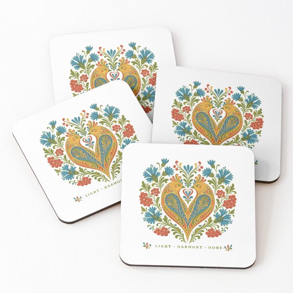 Item preview, Ukrainian Folk Art Bird Heart Floral Ornament designed and sold by ML-Media.