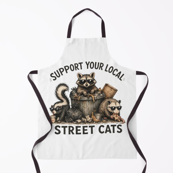 Item preview, Support Your Local Street Cats Raccoon Opossum Skunk Shirt | Funny Trash Panda Meme designed and sold by Doodle ⭐⭐⭐⭐⭐.