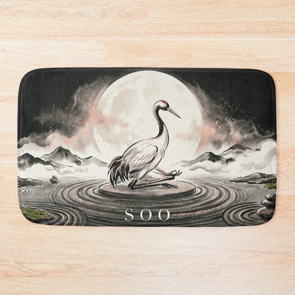 Item preview, Copy of Zen Moon Reflection: Meditation Crane in Stone Garden designed and sold by SOOstudio73.