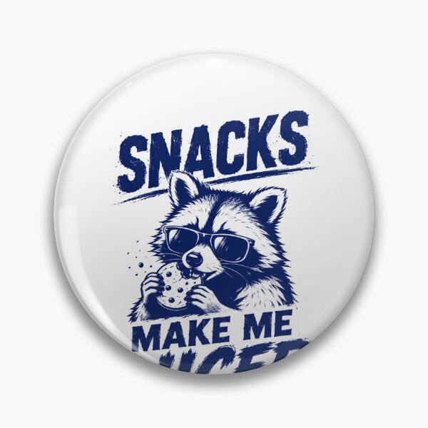 Item preview, Snacks Make Me Nicer Raccoon Foodie Animal Humor designed and sold by HumansStuck12.