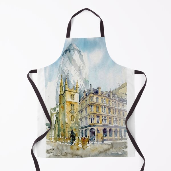Item preview, The Gherkin London Watercolor Painting designed and sold by caracatita75.