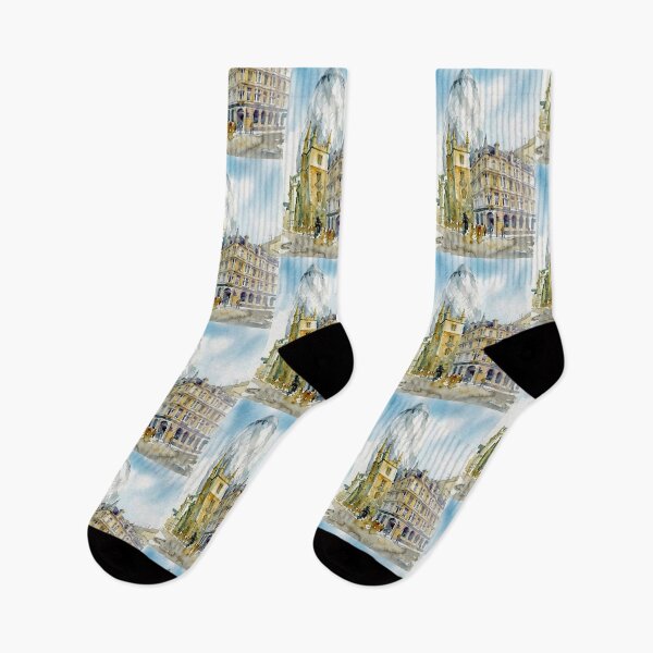 Item preview, The Gherkin London Watercolor Painting designed and sold by caracatita75.