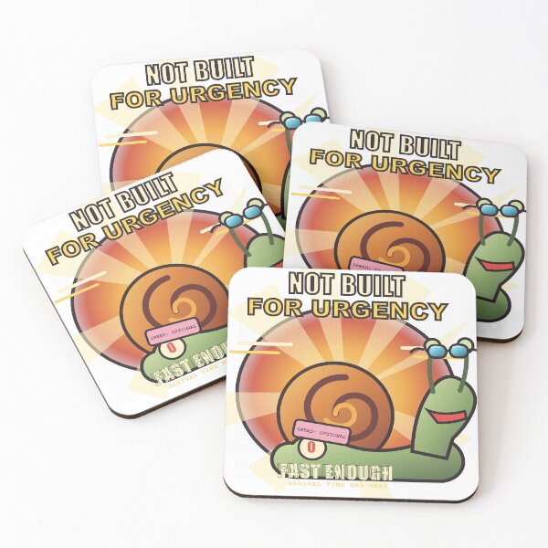 Item preview, Not Built for Urgency – Funny Racing Snail Meme Design designed and sold by FlamoArt.