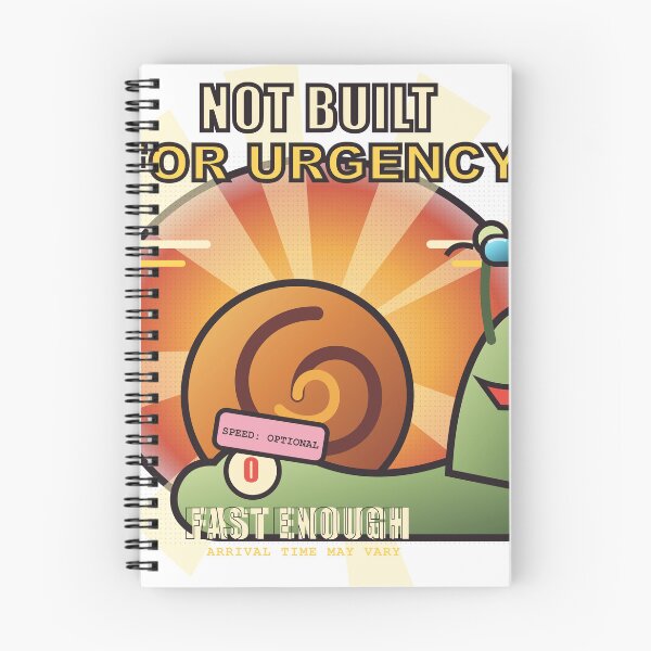 Item preview, Not Built for Urgency – Funny Racing Snail Meme Design designed and sold by FlamoArt.