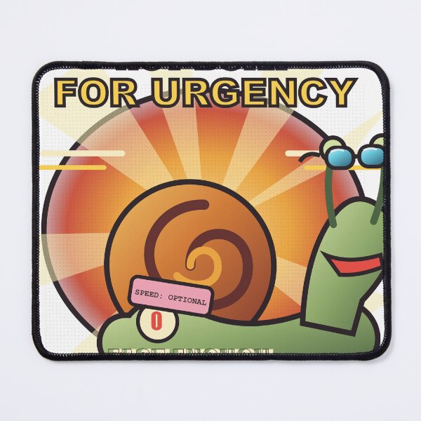 Item preview, Not Built for Urgency – Funny Racing Snail Meme Design designed and sold by FlamoArt.