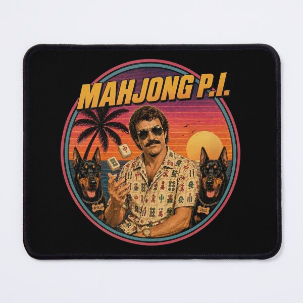 Item preview, Mahjong P.I. - Funny Magnum P.I. Parody for Mahjong Lovers designed and sold by SpookyShadesLab.