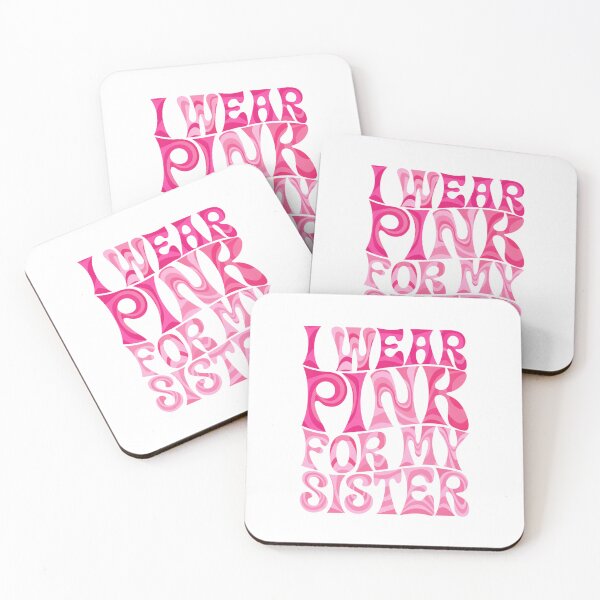 Item preview, I Wear Pink For My Sister Retro Groovy Typography designed and sold by DariaOltes.