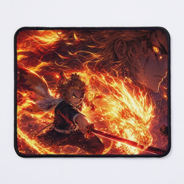 Item preview, Inferno Dragon Swordsman | Blazing Flame Warrior | Epic Fantasy Anime Inspired Art Print designed and sold by Dyan4.
