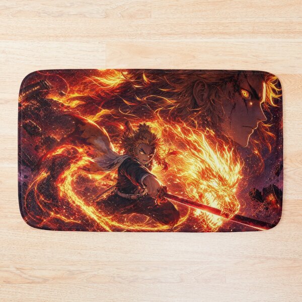 Item preview, Inferno Dragon Swordsman | Blazing Flame Warrior | Epic Fantasy Anime Inspired Art Print designed and sold by Dyan4.