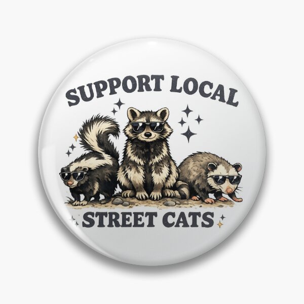 Item preview, Support Your Local Street Cats Raccoon Opossum Skunk Shirt | Funny Trash Panda Meme designed and sold by Doodle ⭐⭐⭐⭐⭐.