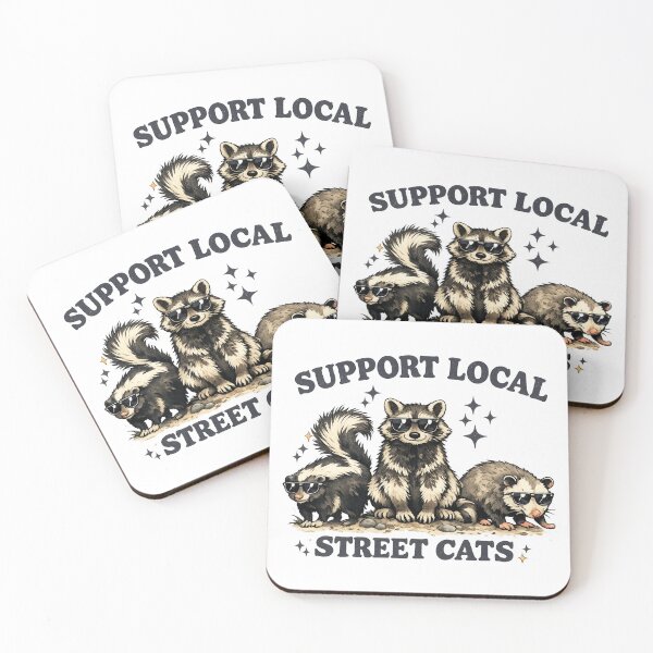 Item preview, Support Your Local Street Cats Raccoon Opossum Skunk Shirt | Funny Trash Panda Meme designed and sold by Doodle ⭐⭐⭐⭐⭐.
