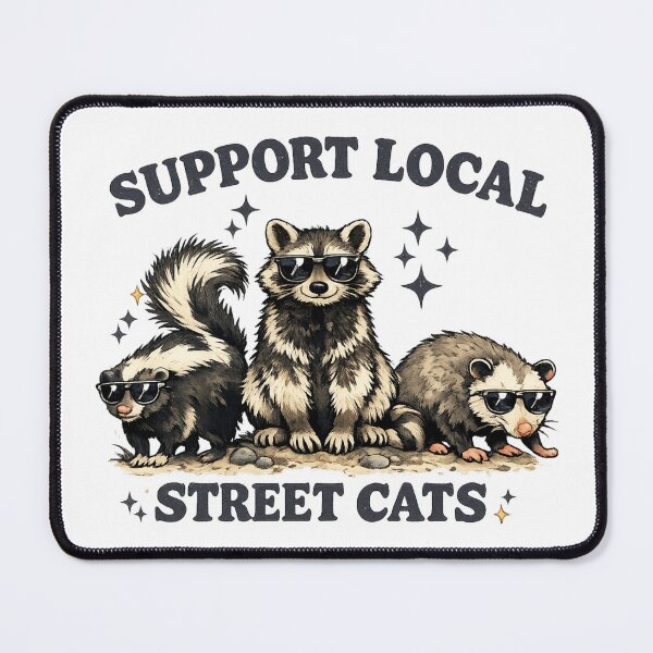 Item preview, Support Your Local Street Cats Raccoon Opossum Skunk Shirt | Funny Trash Panda Meme designed and sold by Doodle ⭐⭐⭐⭐⭐.