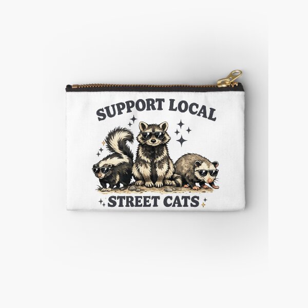 Item preview, Support Your Local Street Cats Raccoon Opossum Skunk Shirt | Funny Trash Panda Meme designed and sold by Doodle ⭐⭐⭐⭐⭐.