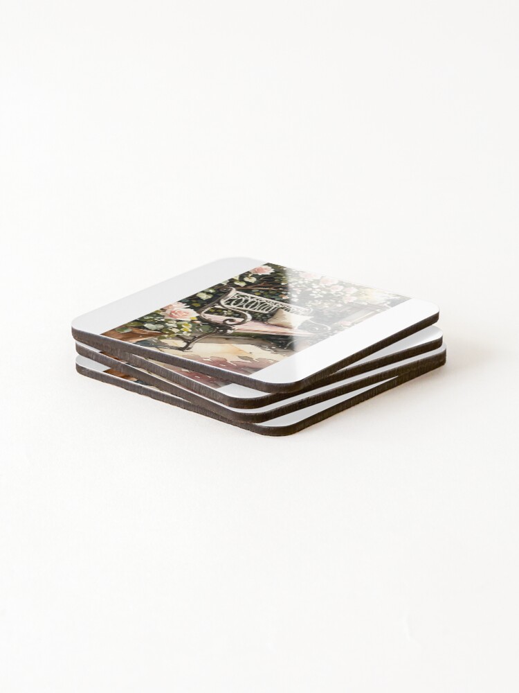 Thumbnail 4 von 5, Untersetzer (4er Set), Art - Ornate Garden Bench, Peaceful Intimacy in Nature designt und verkauft von Reverso-Design.