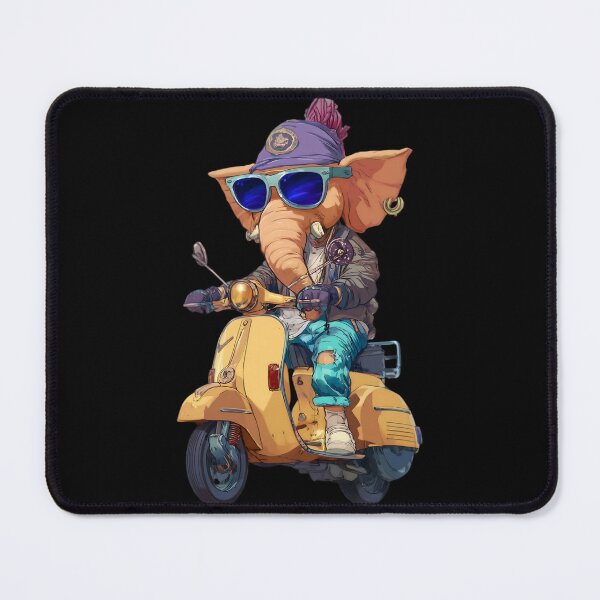 Item preview, Cool Streetwear Elephant Rider on Vintage Orange Scooter Pop Art designed and sold by PANNARUK THAILAND.
